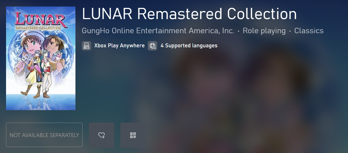 「LUNAR Remastered Collection」がどこでもプレイできるようにマーク