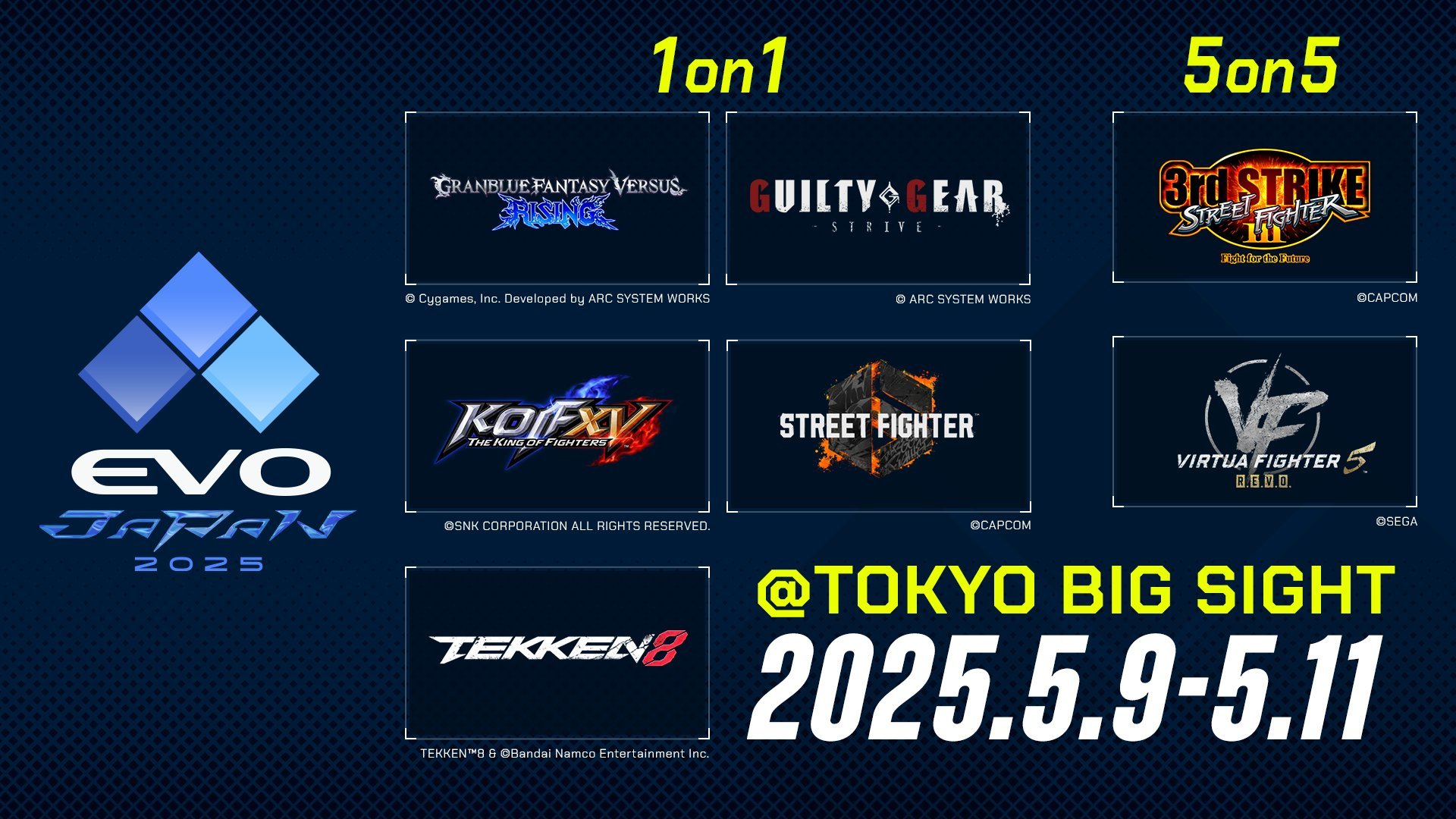 EVO Japan 2025タイトルラインナップ発表