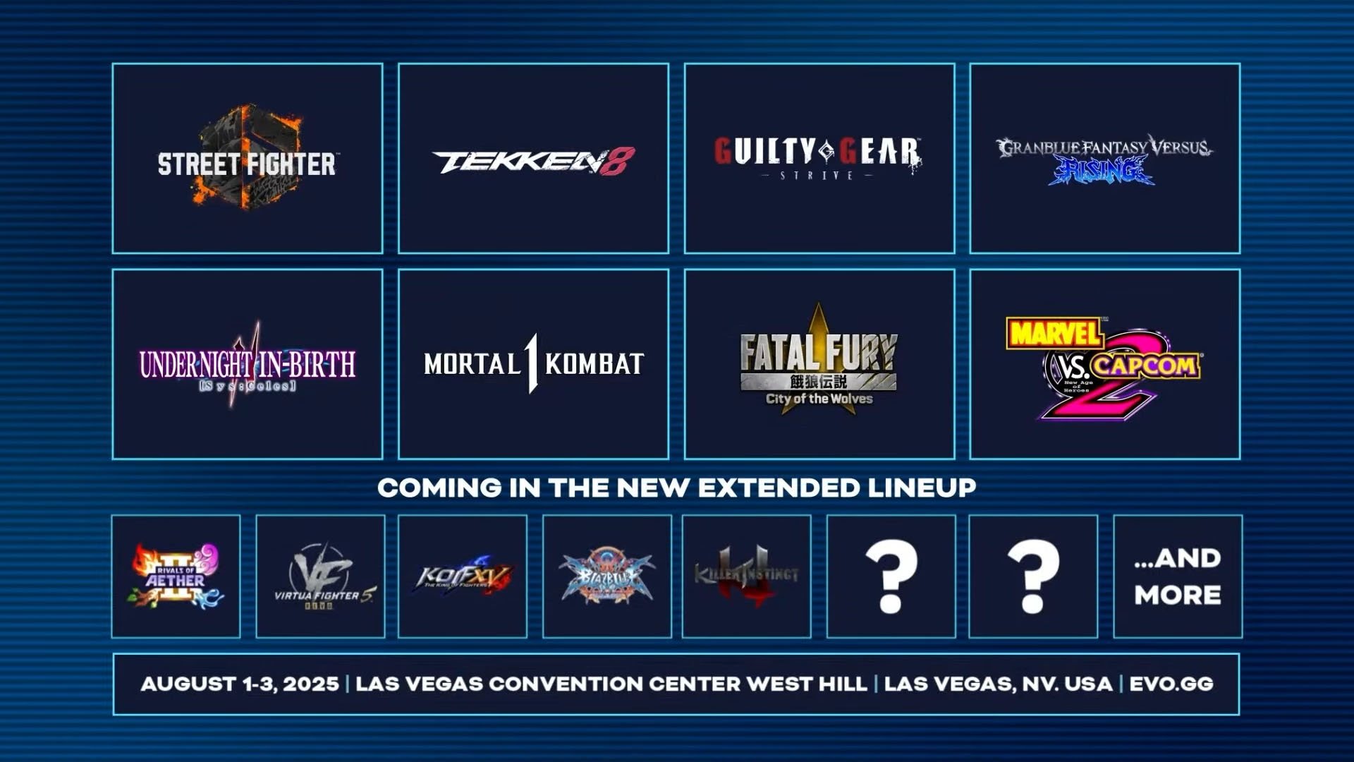 EVO 2025のタイトルラインナップが発表