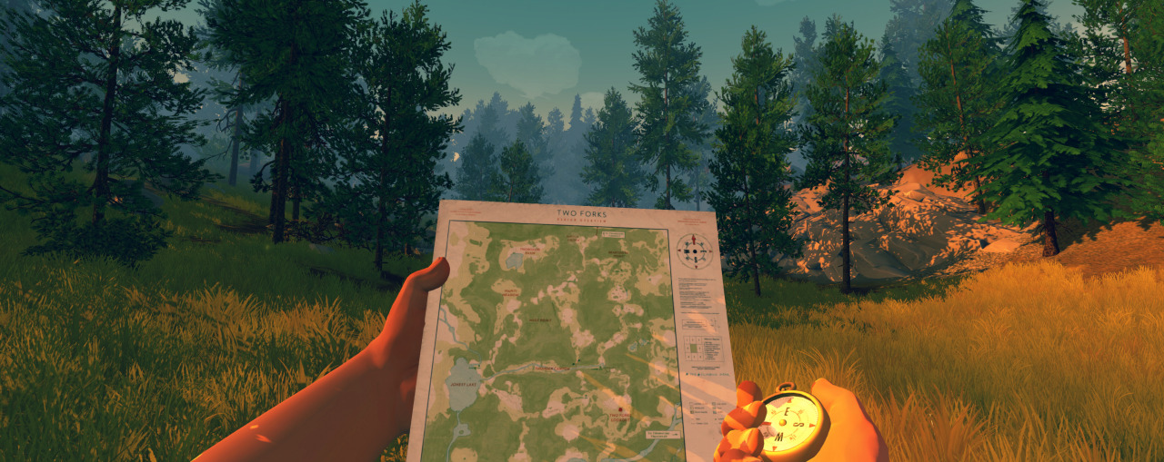 自分のマップを印刷して友達と一緒に Firewatch をプレイする