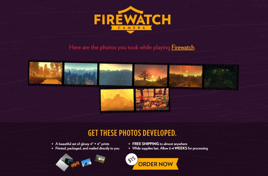 この素晴らしい物理的な Firewatch ボーナスをチェックしてください