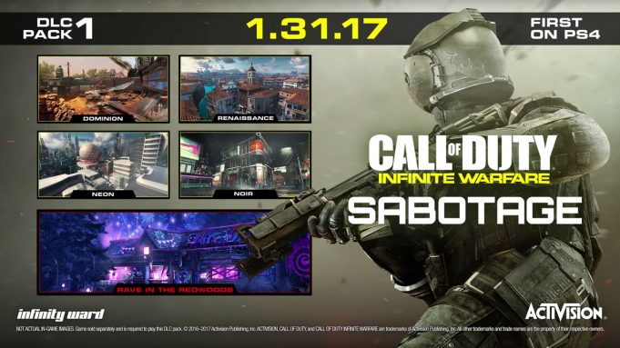 Call of Duty: Infinite Warfare 最初の DLC リリース日が発表されました。まずはPS4に登場